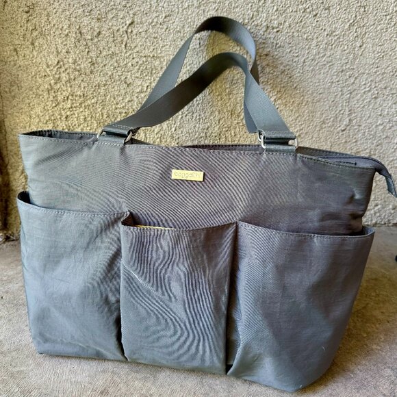 Baggallini Handbags - Baggallini Tote Bag Gray with Yellow Interior Work Travel
